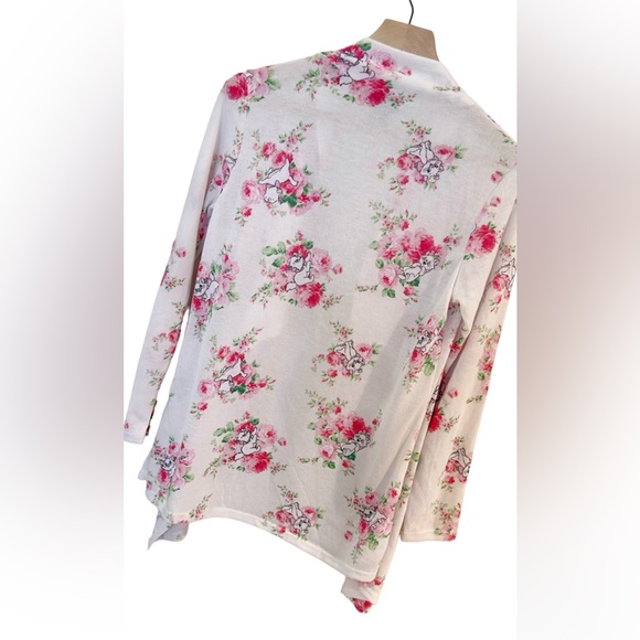 Disney Pink and White Oversized Long Lightweight Aristocrats Cardigan Size Small - Picture 3 of 8